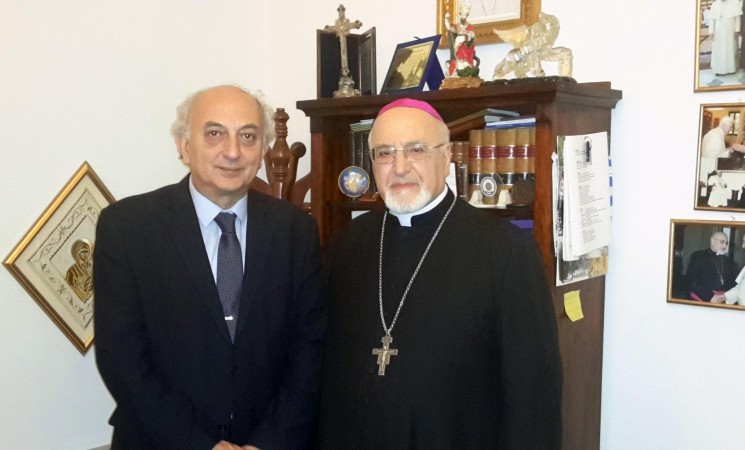Επίσκεψη στον Σεβασμιώτατο Ιωάννη Σπιτέρη, στην Καθολική Αρχιεπισκοπή Κερκύρας