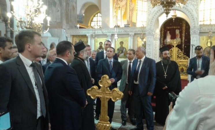 Στον Ιερό Ναό Αγίου Δημητρίου, στη Θεσσαλονίκη