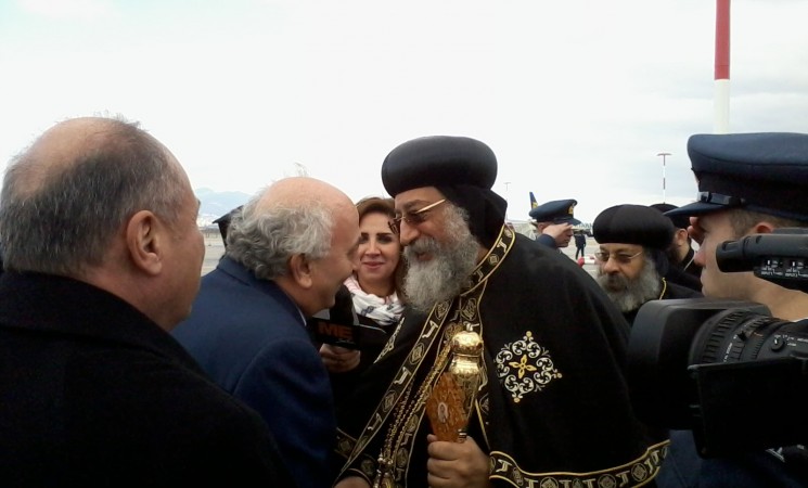 Υποδοχή της Αυτού Μακαριότητας  Πατριάρχου της Κοπτορθόδοξης Εκκλησίας της Αιγύπτου, κύριο Θεόδωρο Β΄ (Tawadros II).