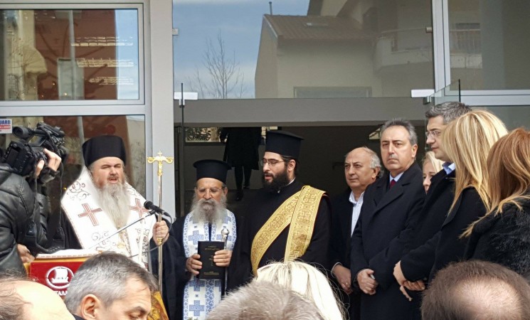 Στα εγκαίνια του νέου Πολιτιστικού Κέντρου, στον Άγιο Ιωάννη Καλαμαριάς.