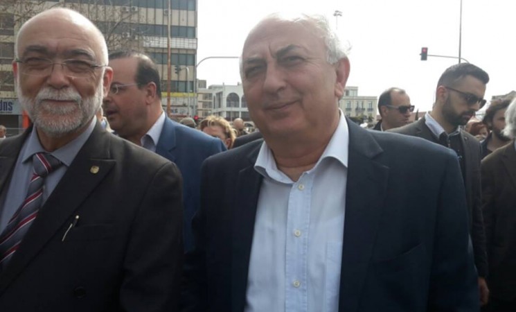 Στην πορεία Μνήμης για τη συμπλήρωση 74 χρόνων από την αναχώρηση του πρώτου συρμού για το στρατόπεδο Άουσβιτς-Μπιρκενάου, στη Θεσσαλονίκη